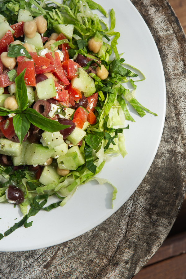 Fresh Greek salad at Amansala